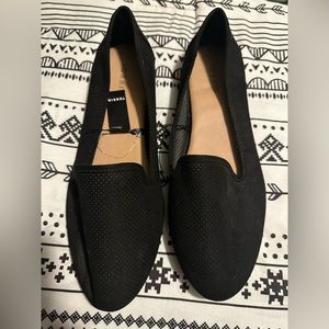 Torrid - Black Faux Suede Perforated Loafer